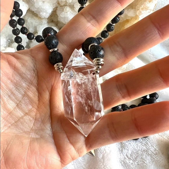 DT Power Quartz + Lava Mala Necklace - Picture 2 of 10